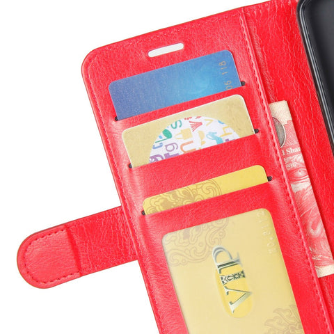 Crazy Horse Wallet Leather Stand Case for Xiaomi Redmi 6 (Dual Camera: 12MP+5MP)