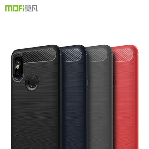 MOFI Carbon Fiber Texture Brushed TPU Protection Case for Xiaomi Redmi S2 / Y2