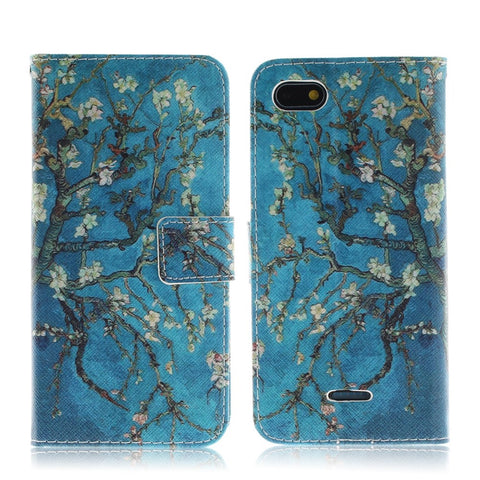 Pattern Printing Wallet Stand Leather Phone Case for Xiaomi Redmi 6A