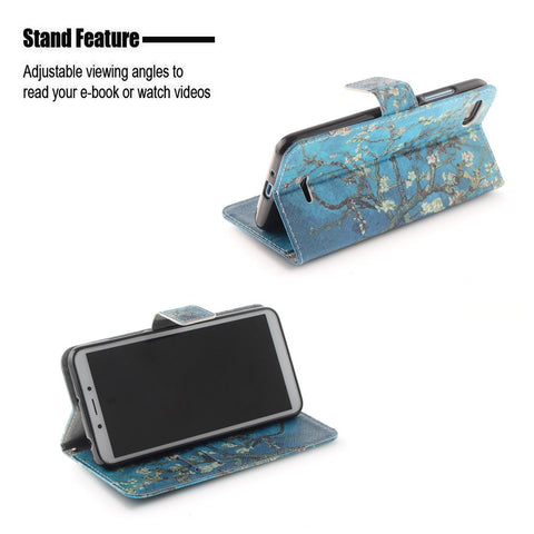 Pattern Printing Wallet Stand Leather Phone Case for Xiaomi Redmi 6A