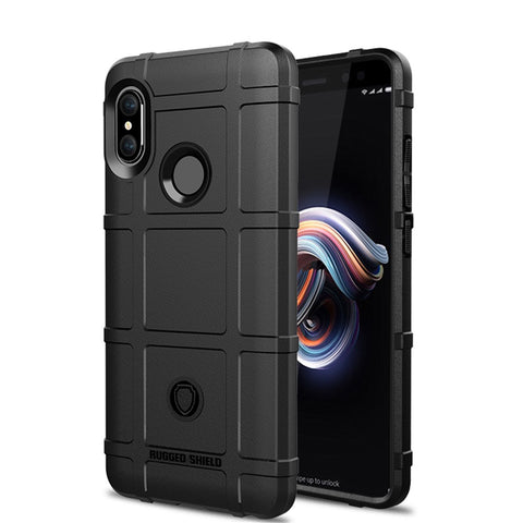 Anti-shock Square Grid Texture Soft TPU Cell Phone Casing for Xiaomi Redmi Note 5 Pro (Dual Camera) / Redmi Note 5 (China)