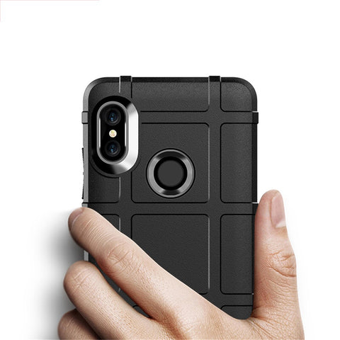 Anti-shock Square Grid Texture Soft TPU Cell Phone Casing for Xiaomi Redmi Note 5 Pro (Dual Camera) / Redmi Note 5 (China)
