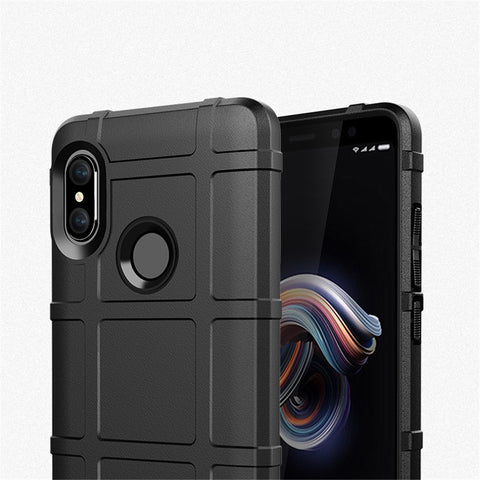 Anti-shock Square Grid Texture Soft TPU Cell Phone Casing for Xiaomi Redmi Note 5 Pro (Dual Camera) / Redmi Note 5 (China)