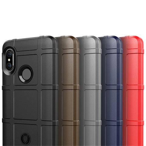 Anti-shock Square Grid Texture Soft TPU Cell Phone Casing for Xiaomi Redmi Note 5 Pro (Dual Camera) / Redmi Note 5 (China)