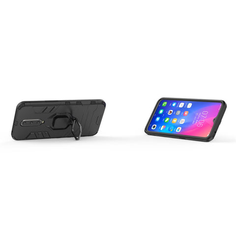 Finger Ring Kickstand PC + TPU Combo Phone Back Case for Xiaomi Pocophone F1 / Poco F1 (India)
