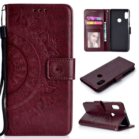 Imprinted Mandala Pattern PU Leather Protection Accessory Case for Xiaomi Redmi Note 5 Pro (Dual Camera) / Redmi Note 5 (China)