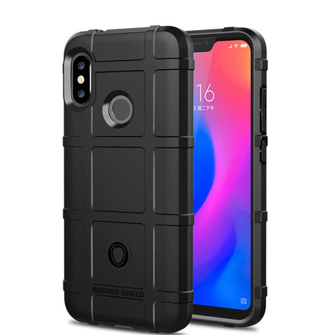 Rugger Shield Anti-shock Square Grid Texture Soft TPU Phone Case for Xiaomi Mi A2 Lite / Redmi 6 Pro