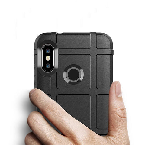 Rugger Shield Anti-shock Square Grid Texture Soft TPU Phone Case for Xiaomi Mi A2 Lite / Redmi 6 Pro