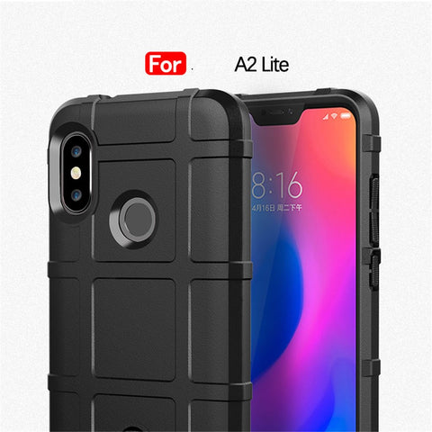 Rugger Shield Anti-shock Square Grid Texture Soft TPU Phone Case for Xiaomi Mi A2 Lite / Redmi 6 Pro