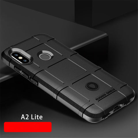 Rugger Shield Anti-shock Square Grid Texture Soft TPU Phone Case for Xiaomi Mi A2 Lite / Redmi 6 Pro