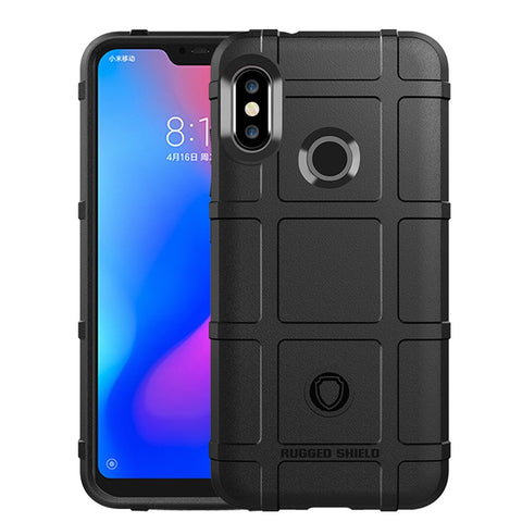 Rugger Shield Anti-shock Square Grid Texture Soft TPU Phone Case for Xiaomi Mi A2 Lite / Redmi 6 Pro