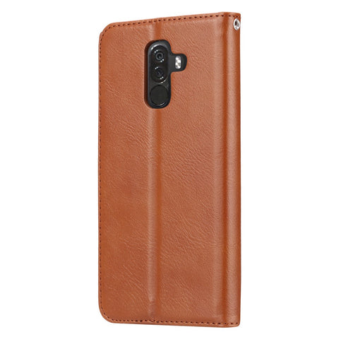 Auto-absorbed Leather Stand Wallet Mobile Casing for Xiaomi Pocophone F1 / Poco F1 (India)