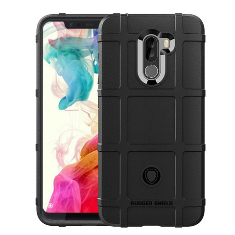 Anti-shock Square Grid Texture Soft TPU Cell Phone Case for Xiaomi Pocophone F1 / Poco F1 in India