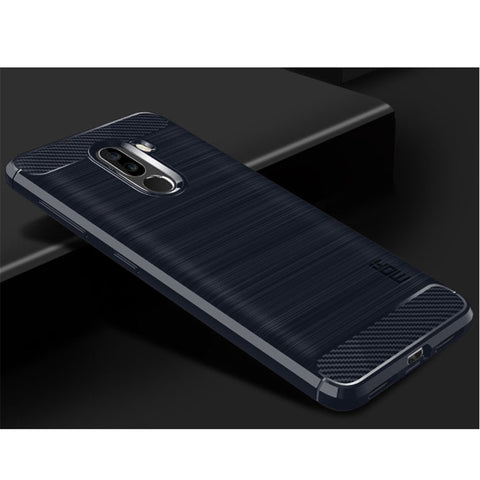 MOFI Carbon Fiber Texture Brushed TPU Protection Case for Xiaomi Pocophone F1 / Poco F1 (India)