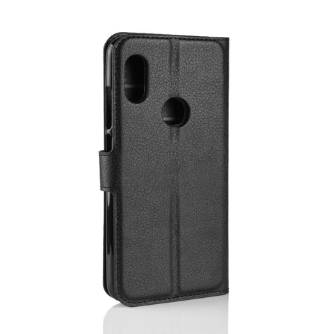 Litchi Texture Wallet Stand Leather Cellphone Cover for Xiaomi Redmi Note 6 Pro