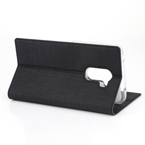 VILI DMX Cross Texture Leather Case for Xiaomi Pocophone F1 / Poco F1 (India) [Stand and Card Slot]