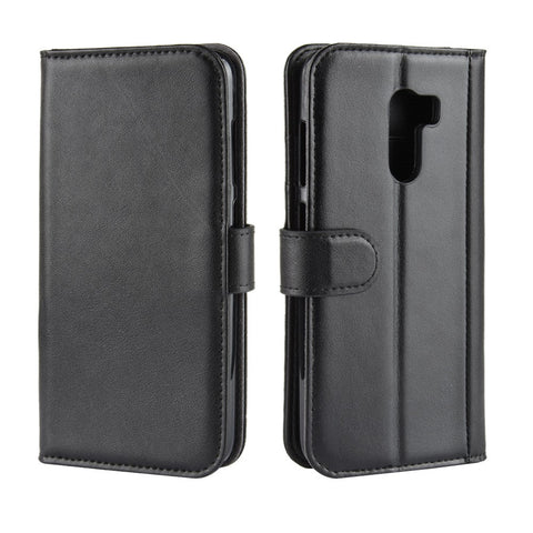 For Xiaomi Pocophone F1 / Poco F1 (India) Phone Cases Genuine Split Leather Wallet Mobile Cover Stand