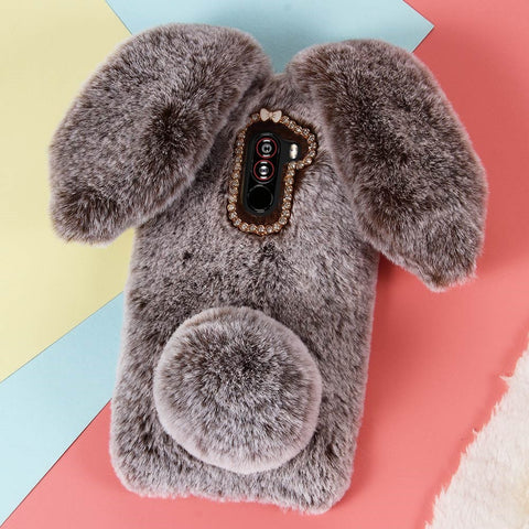 Rabbit Shape Warm Fur TPU Shell for Xiaomi Pocophone F1 / Poco F1 (India)