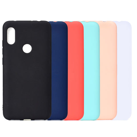 Solid Color Soft Matte TPU Cell Phone Case for Xiaomi Redmi Note 6 Pro