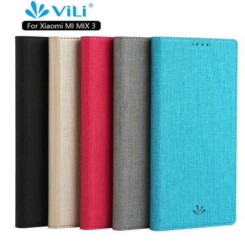 VILI DMX Cross Texture Stand Leather Case with Card Slot for Xiaomi Mi Mix 3 / Mix 3 5G