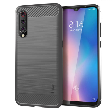 MOFI Carbon Fiber Texture Brushed TPU Phone Case for Xiaomi Mi 9