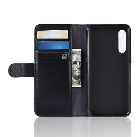 For Xiaomi Mi 9 / Mi 9 Explore Phone Cases Genuine Split Leather Wallet Mobile Cover Stand