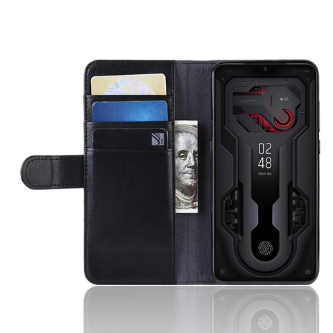 For Xiaomi Mi 9 / Mi 9 Explore Phone Cases Genuine Split Leather Wallet Mobile Cover Stand