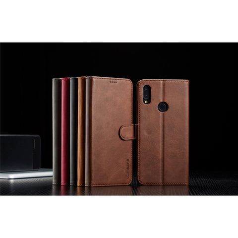 LC.IMEEKE Leather Wallet Stand Case for Xiaomi Redmi Note 7S / Note 7 / Note 7 Pro (India)