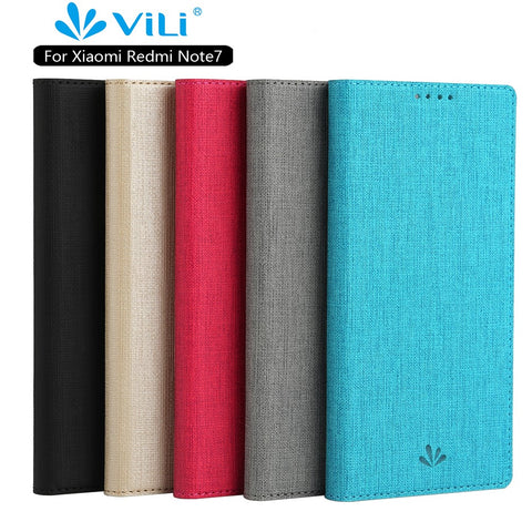 VILI DMX Cross Texture Stand Leather Phone Casing for Xiaomi Redmi Note 7S / Note 7/Note 7 Pro (India)