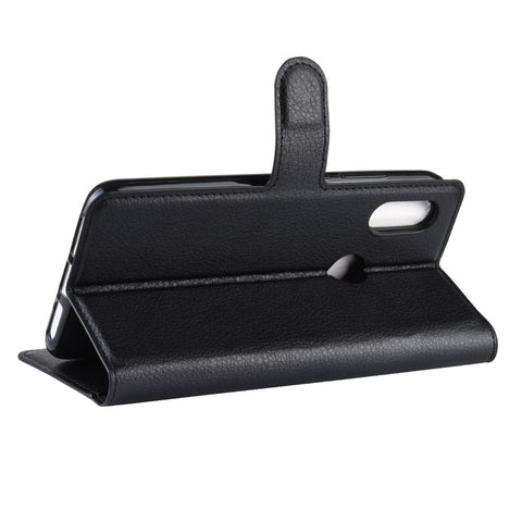 Litchi Skin Wallet Leather Stand Case for Xiaomi Redmi 7 / Redmi Y3