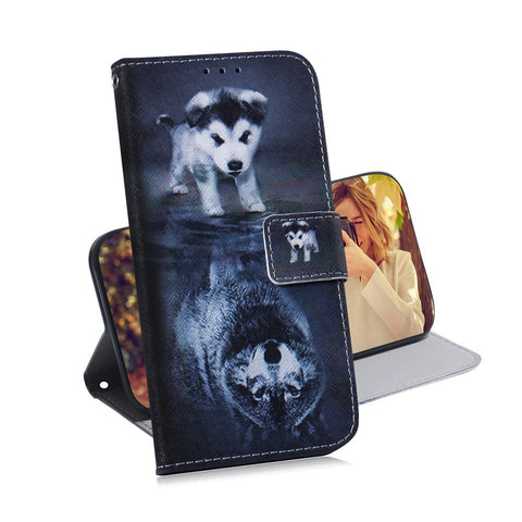 Pattern Printing Wallet Stand Protective Leather Case for Xiaomi Redmi 7 / Redmi Y3