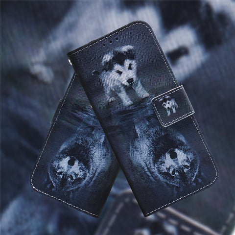 Pattern Printing Wallet Stand Protective Leather Case for Xiaomi Redmi 7 / Redmi Y3