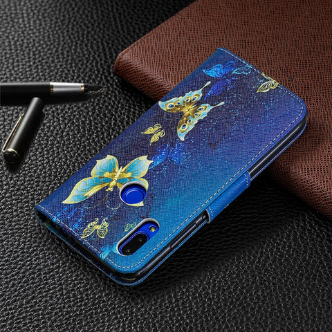 For Xiaomi Redmi 7 Pattern Printing Leather Stand Wallet Case