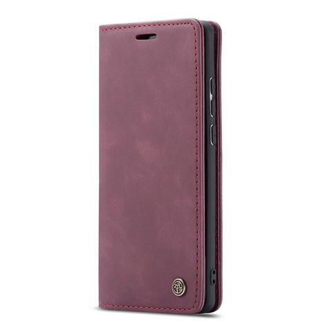 CASEME 013 Series Auto-absorbed Retro Business Leather Wallet Stand Phone Case for Xiaomi Mi 9