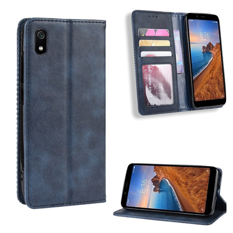 Vintage Style PU Leather Wallet Phone Cover for Xiaomi Redmi 7A