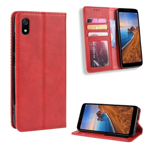 Vintage Style PU Leather Wallet Phone Cover for Xiaomi Redmi 7A