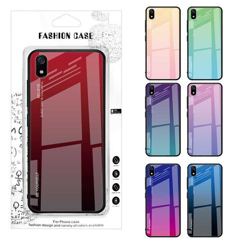 Gradient Color Glass + TPU Hybrid Case for Xiaomi Redmi 7A