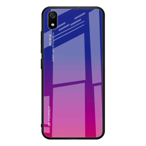 Gradient Color Glass + TPU Hybrid Case for Xiaomi Redmi 7A