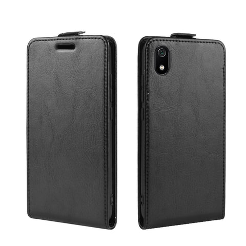 Crazy Horse Texture Vertical Flip Leather Card Holder Protective Phone Shell for Xiaomi Redmi 7A