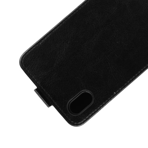 Crazy Horse Texture Vertical Flip Leather Card Holder Protective Phone Shell for Xiaomi Redmi 7A