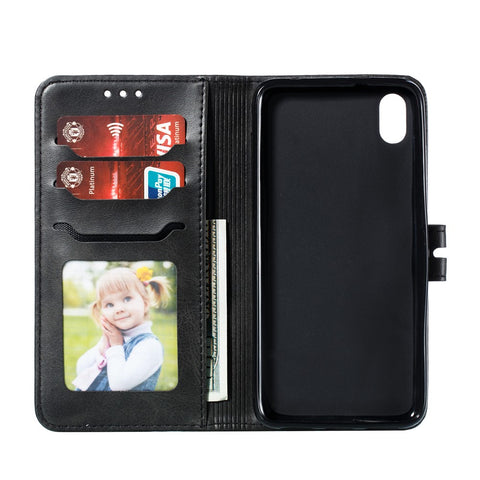 Imprinted Cat Pattern Leather Wallet Stand Case for Xiaomi Redmi 7A