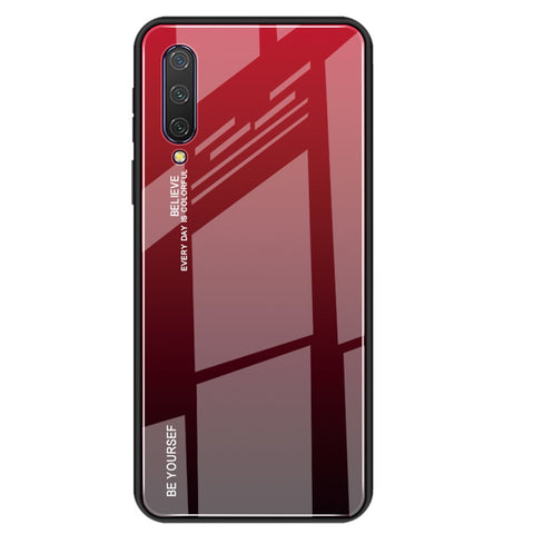 Gradient Color Glass + TPU Hybrid Phone Cover for Xiaomi Mi CC9 / Mi CC9 Meitu Edition/ Mi 9 Lite