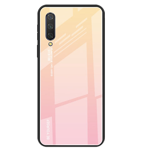 Gradient Color Glass + TPU Hybrid Phone Cover for Xiaomi Mi CC9 / Mi CC9 Meitu Edition/ Mi 9 Lite
