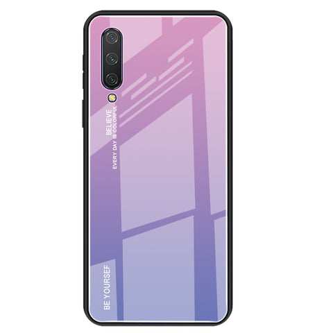 Gradient Color Glass + TPU Hybrid Phone Cover for Xiaomi Mi CC9 / Mi CC9 Meitu Edition/ Mi 9 Lite