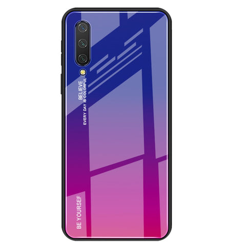 Gradient Color Glass + TPU Hybrid Phone Cover for Xiaomi Mi CC9 / Mi CC9 Meitu Edition/ Mi 9 Lite