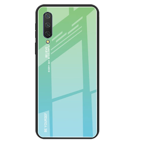 Gradient Color Glass + TPU Hybrid Phone Cover for Xiaomi Mi CC9 / Mi CC9 Meitu Edition/ Mi 9 Lite