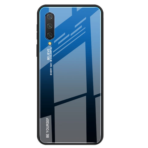 Gradient Color Glass + TPU Hybrid Phone Cover for Xiaomi Mi CC9 / Mi CC9 Meitu Edition/ Mi 9 Lite