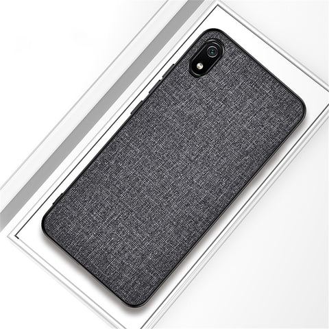 Matte Cloth Coated TPU Hybrid Cell Phone Case for Xiaomi Redmi 7A