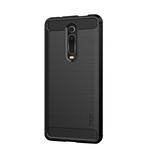 MOFI Carbon Fiber Texture Brushed TPU Cell Phone Case for Xiaomi Redmi K20/Mi 9T/K20 Pro/Mi 9T Pro
