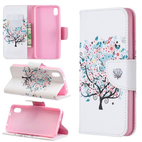 Printing Style PU Leather Flip Stand Phone Case for Xiaomi Redmi 7A